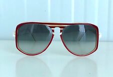 RARE OLIVER GOLDSMITH BERWICK PRINCESS DIANA RED & BUFFALO HORN SUNGLASSES 56-14