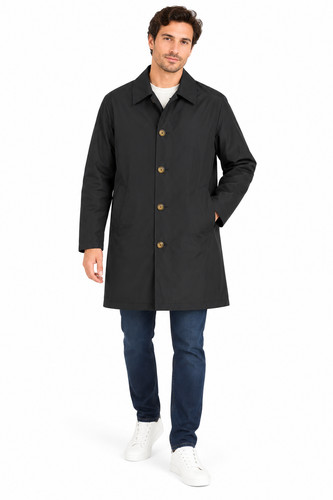 Black formal raincoat - formal, mac
