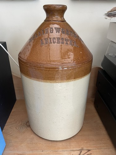 Vintage stoneware flagon - stoneware,
