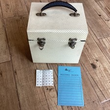 Retro Singles Storage Case, Vinyl Records Excellent Condition With Index Card