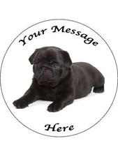 Novelty Personalised Black Pug