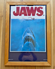 Original 1975 Jaws Portrait foyer UK poster Very Rare professionally Framed