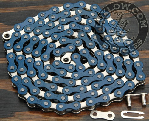 Blue silver tone - blue, &