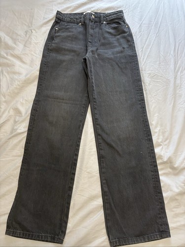 Zara black denim wide leg - denim,