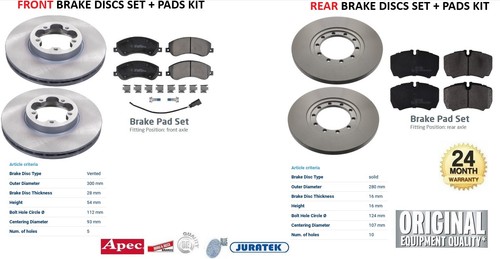 Front rear discs pads - front, +