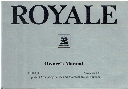 Vauxhall royale saloon coupe - vauxhall,
