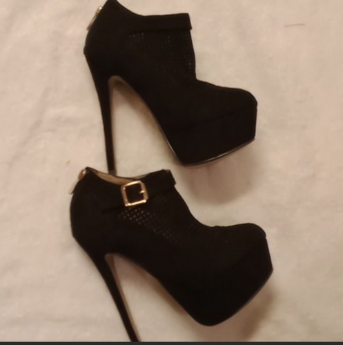 Ladies platform boots swede - ladies,
