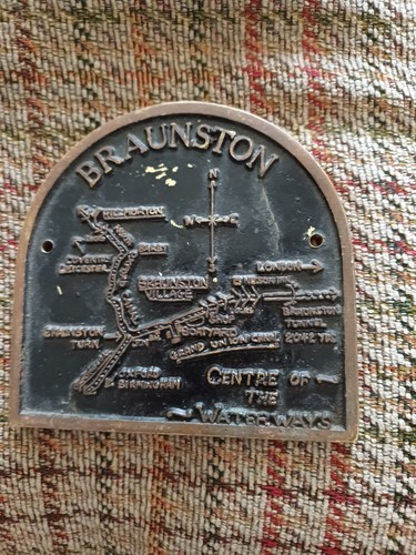 Cast iron brass plaque - iron,