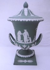 Wedgwood Jasper Green & White