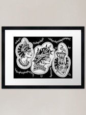 TATTOO FLASH 1 - GIRLS Framed