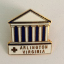 Red Cross Enamel Metal Pin