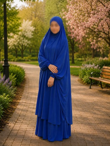 Piece free size jilbab set - 2,