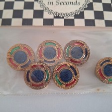 Vintage Set of Six Clix Button