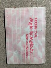 USED GENUINE HONDA MELODY DELUXE NS50 NS50M OWNERS HANDBOOK MANUAL 32GA700