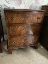 Mahogany Bow Front 3 Drawer