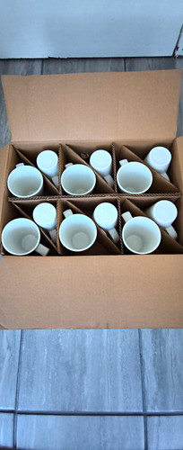 White cafe latte mugs - latte, set