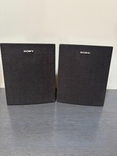 Set of 2 Surround Sound Sony Speakers Hi-Fi Speaker System Black 15W 4 Ohms
