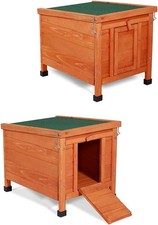 Lionto wooden rabbit hutch - wooden,