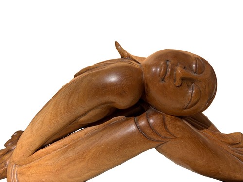 Vintage hand carved wooden - hand,