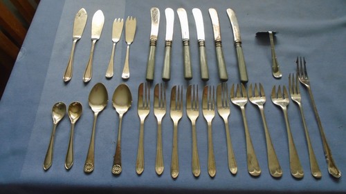 Silver plated sets butter - silver,