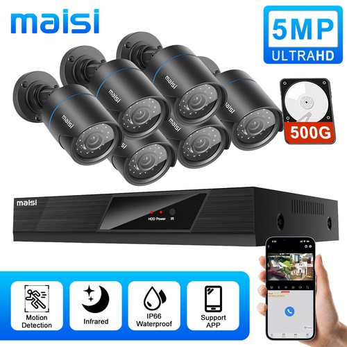 Maisi 5mp cctv camera system - 5mp, 6