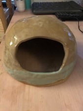 ceramic chinchilla cave/house/hide for 2 handmade