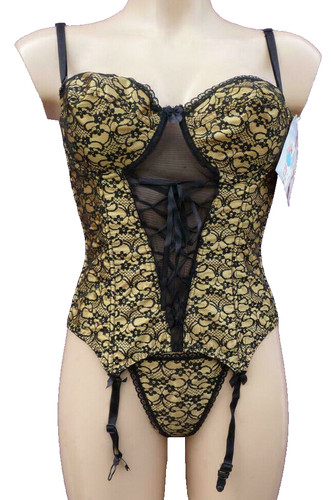 Gold satin black - satin, &