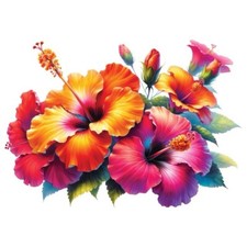 9x9cm flower wall decal