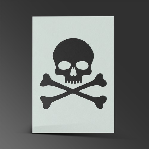 Skull cross bone stencil - skull,