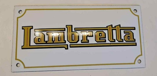 Lambretta porcelain - lambretta, (garage).