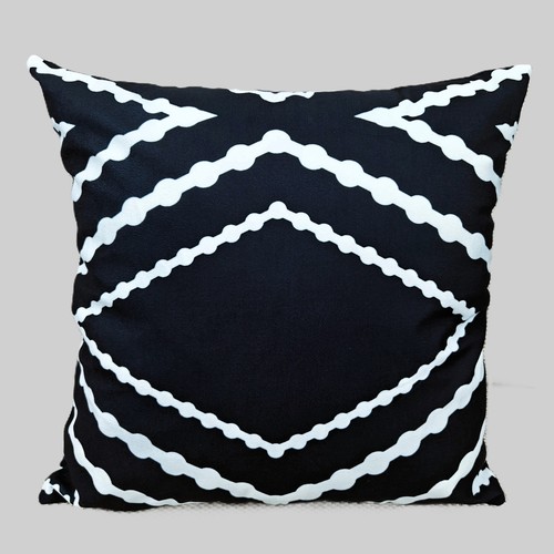 Modern black white geometric - black,