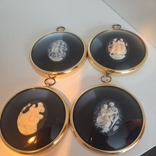 Vintage 4x Cameos - Miniature World of Peter Bates - Dancers, Roman+ cameo 