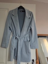 blue zara coat size 8