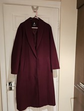 BURGUNDY LONG COAT SIZE 6