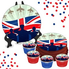 Soldiers Salute UK Flag -