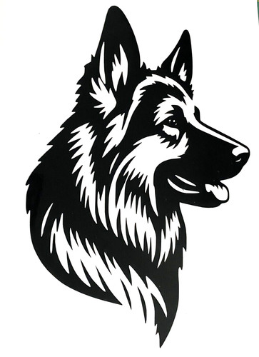 Gsd alsation decal vinyl - 1x,