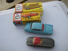CORGI 238 307 PAIR OF ORIGINAL JAGUARS BOTH PLAYWORN IN REPRO BOXES AS SHOWN