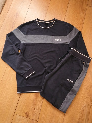 Hugo boss black grey tracksuit - hugo,
