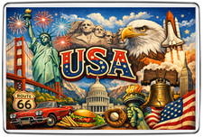 USA Patriotic Icons Fridge