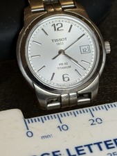 TISSOT PR50 Ladies Watch 28mm Titanium Sapphire Crystal Silver Dial Pre-Owned