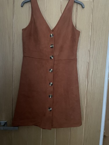 New look faux suede brown - new,