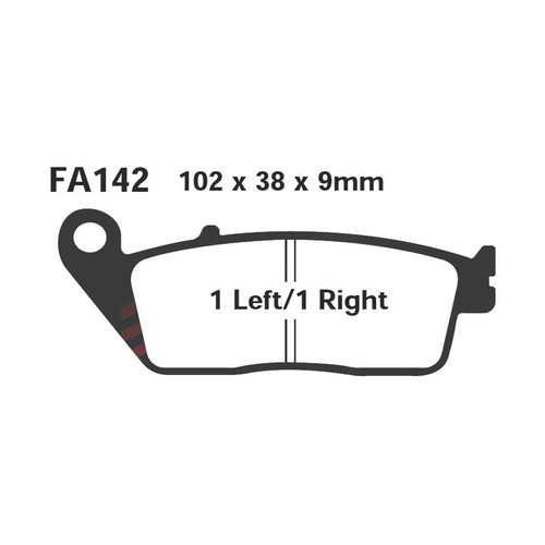 Pair brake pads - brake, ebc