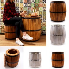Barrel Table / Barrel Stool - Garden Pub Bar Man Cave Den Chair Wooden Beer