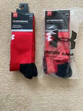 Under Armour- Mens Wales/WRU Home Rugby Socks - Large UK size 7-11-BNWT