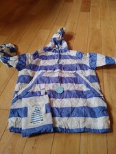 Joules RainAway Pakamac / Kagoul / Jacket Blue Stripes Size UK 8