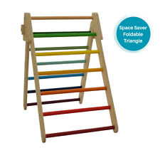 Wooden Foldable Triangle Climber Step Training Ladder Pikler Toddler Climbing