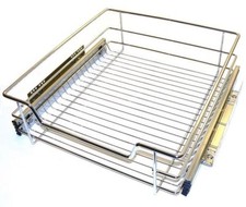 PULL OUT WIRE BASKET 600mm FOR KITCHEN CABINET BASE LARDER CUPBOARD