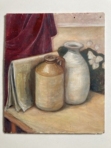Vintage oil painting still - vintage,