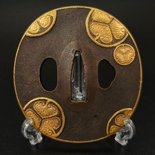 Japanese Tsuba Mitsu Aoi