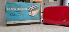 Unused Vintage Morphy Richards Red Tuid Automatic Toaster 1960s Original Box